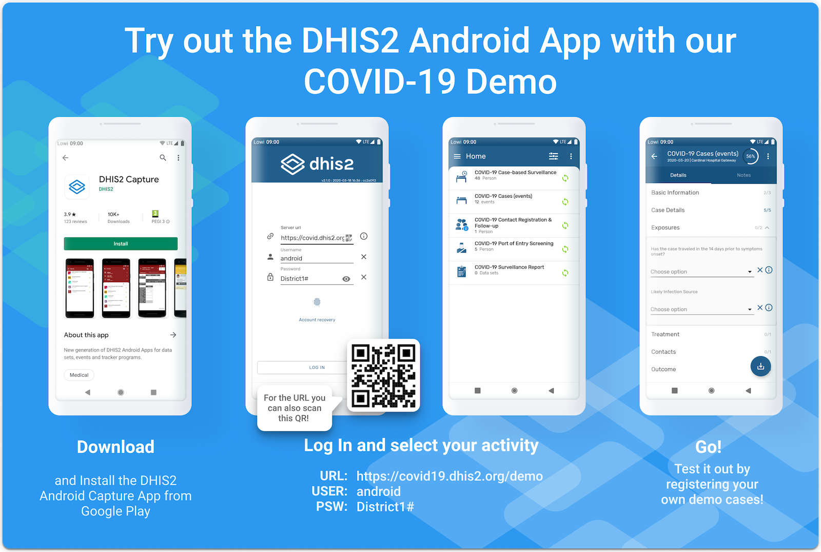 DHIS2 Android Covid Demo Graphic