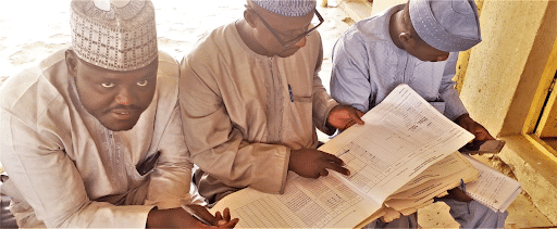 Facility-based paper registers for immunization data collection. Source: AFENET